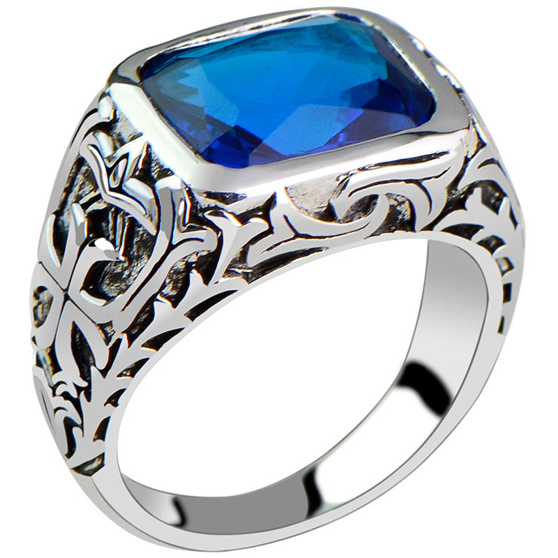 Albert - Fashion blue crystal ring for men