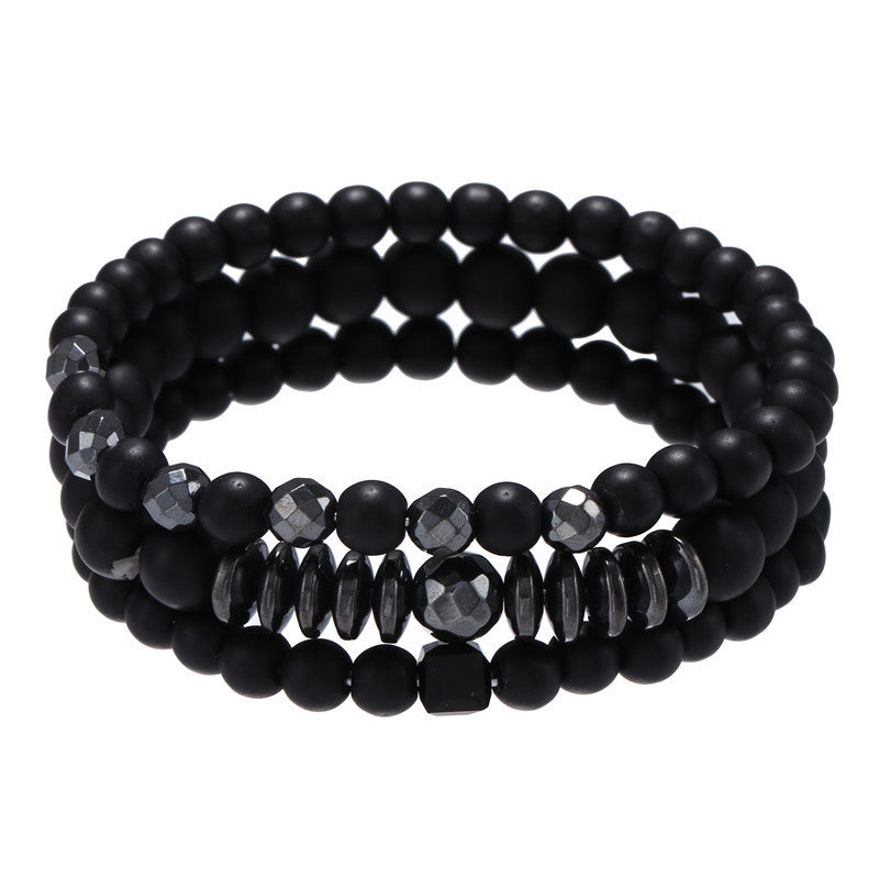 Doris  -Simple matte black bracelet
