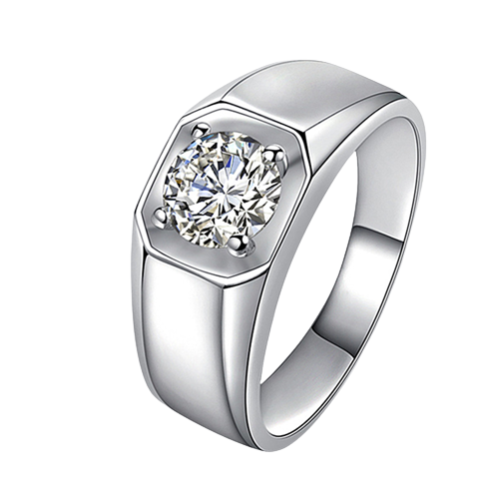 Harrison -Trendy Fan Silver Ring Men's