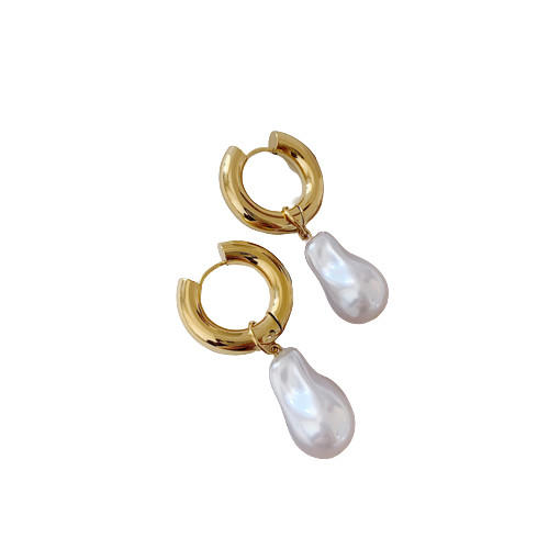 Sienna -   baroque pearl earrings