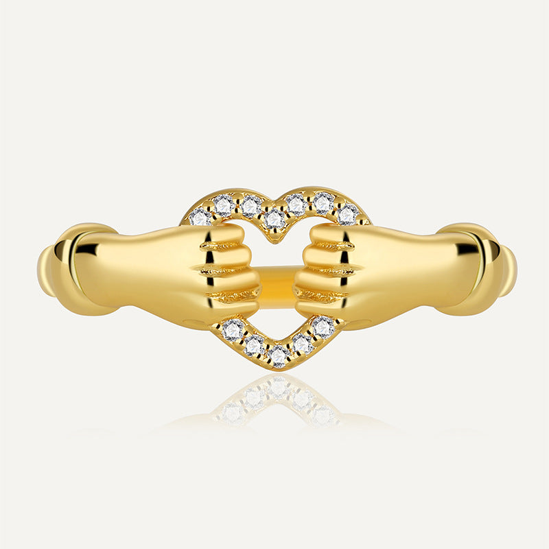 Daniella -Elegant Love Hand Shape Ring for Women