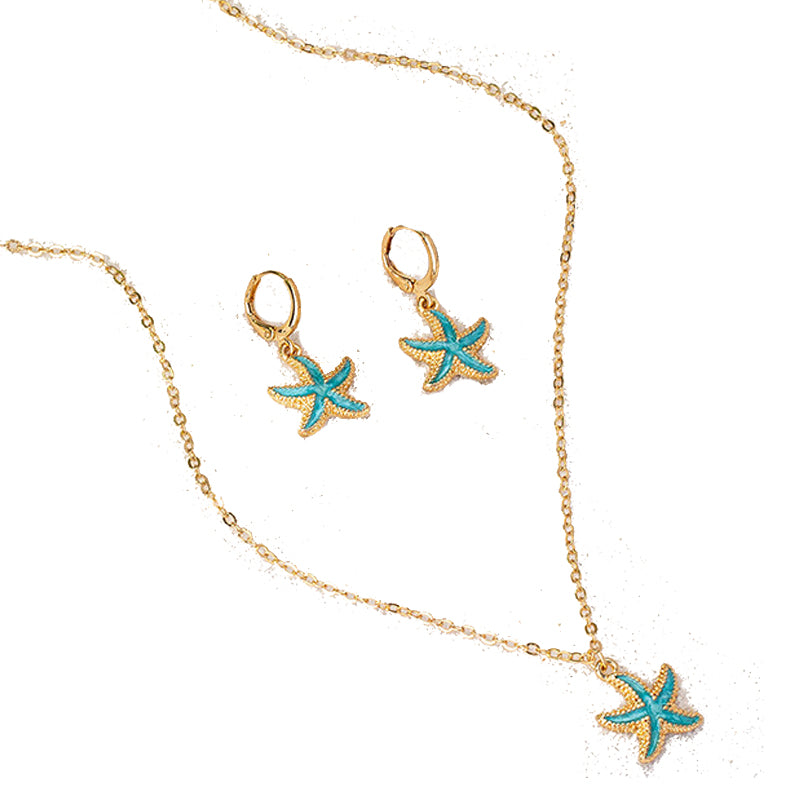 Cammila -Starfish Necklace + Free Starfish Earrings