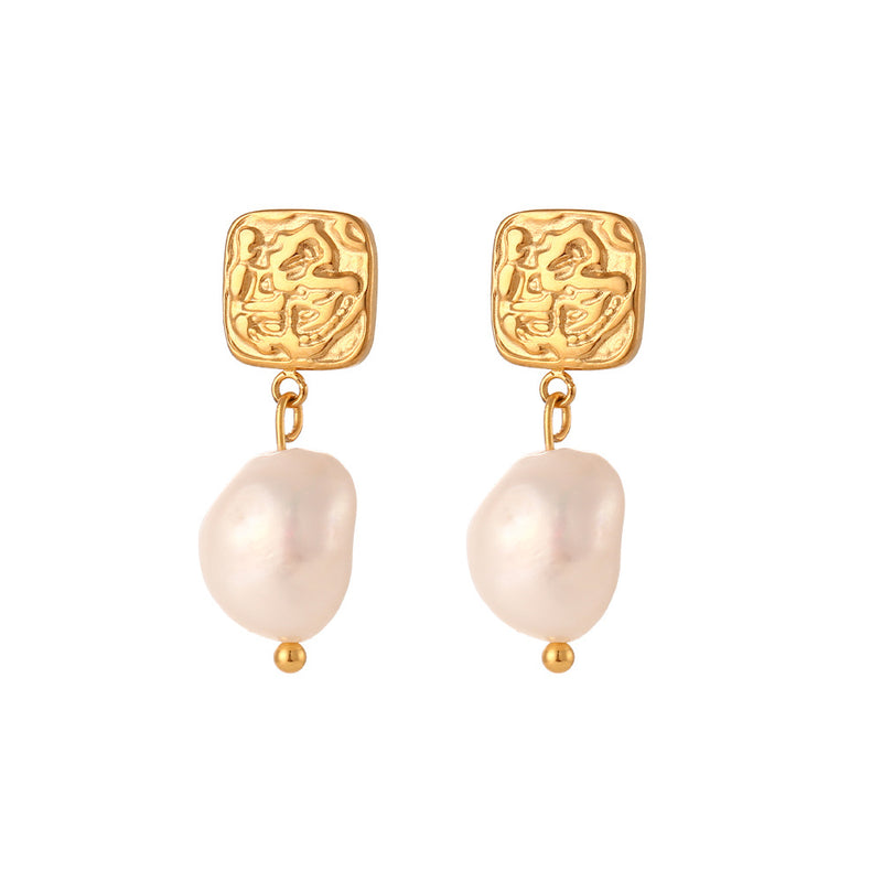 NOLA - Square pearl earrings
