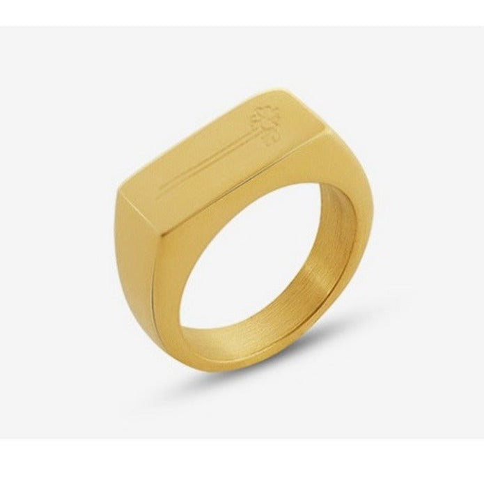 Ariella - ring engraved flower-shaped